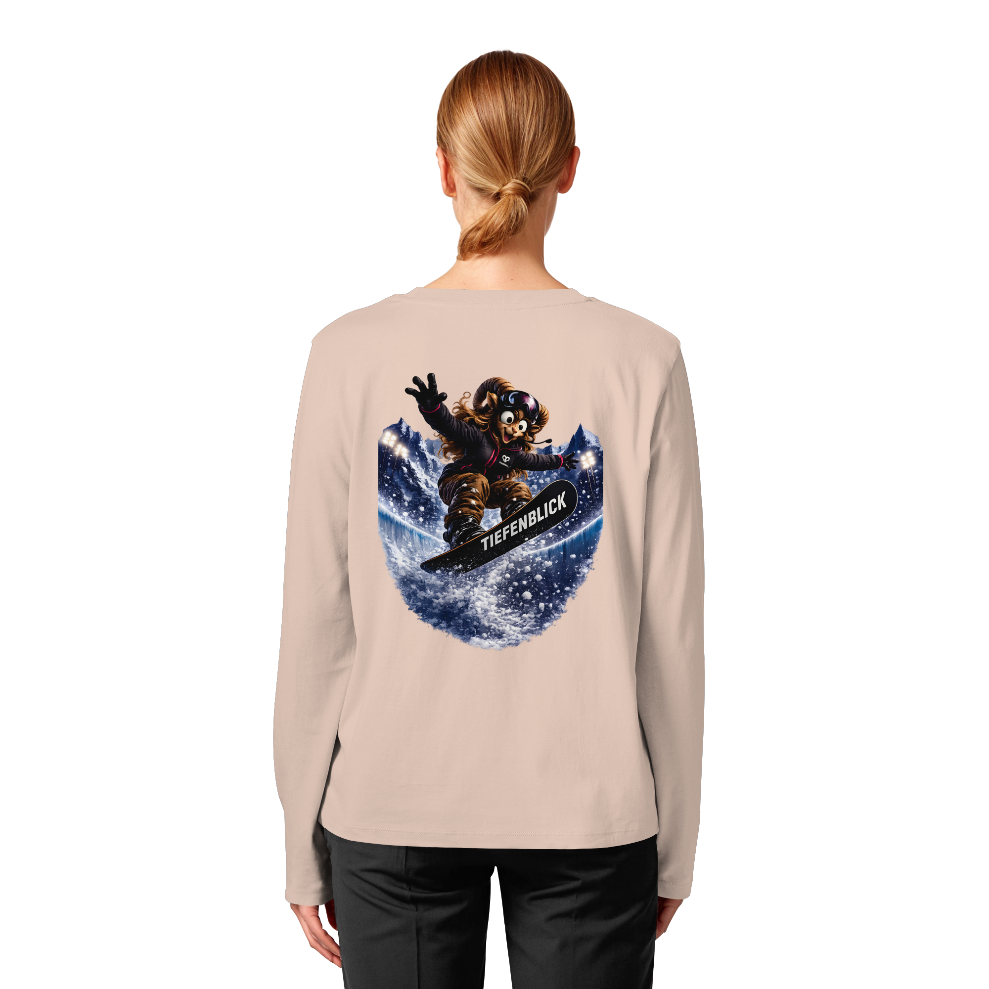 Tiefenblick Snowboarden Halfpipe - Womens Organic Longsleeve T-Shirt