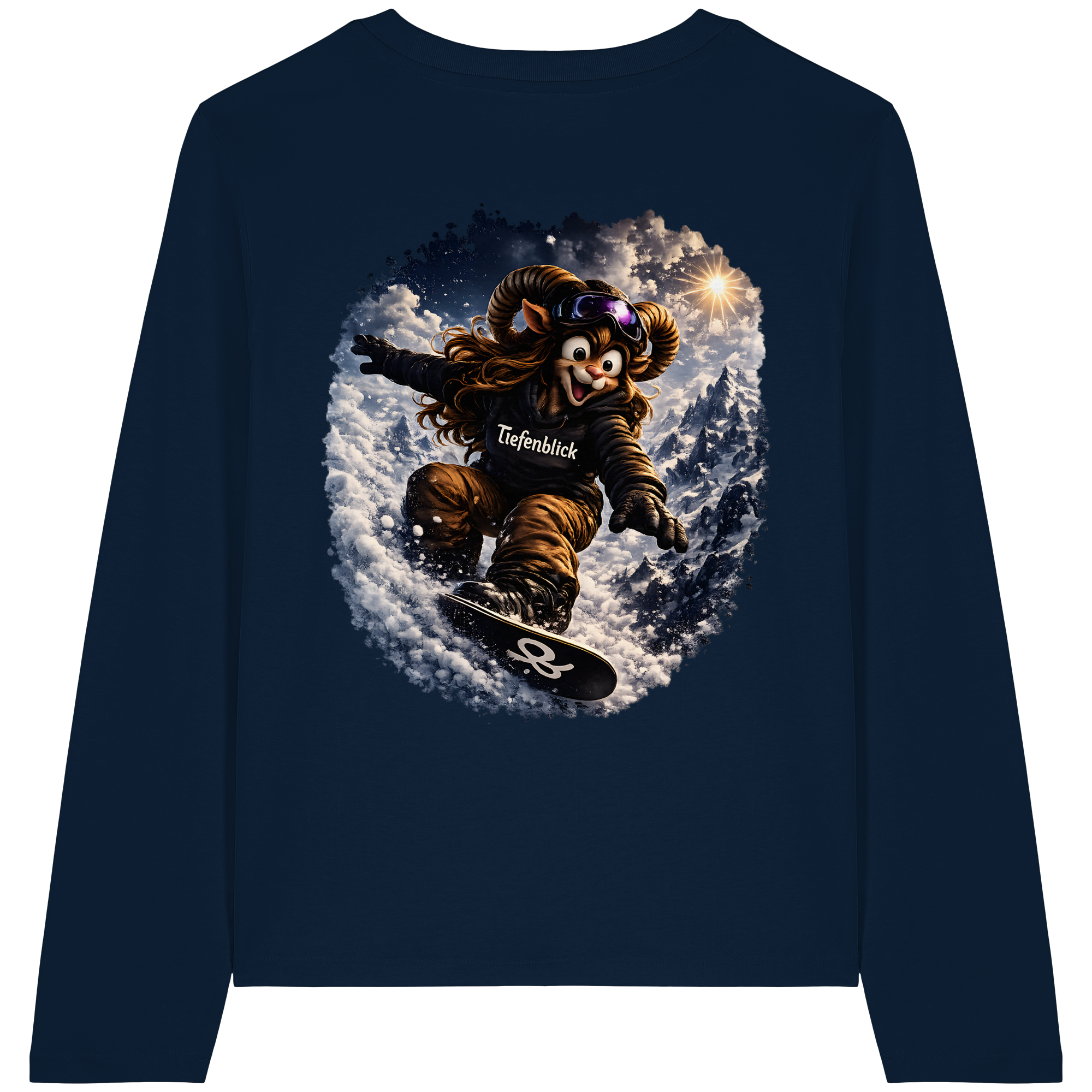 Tiefenblick Snowboarden  - Womens Organic Longsleeve T-Shirt