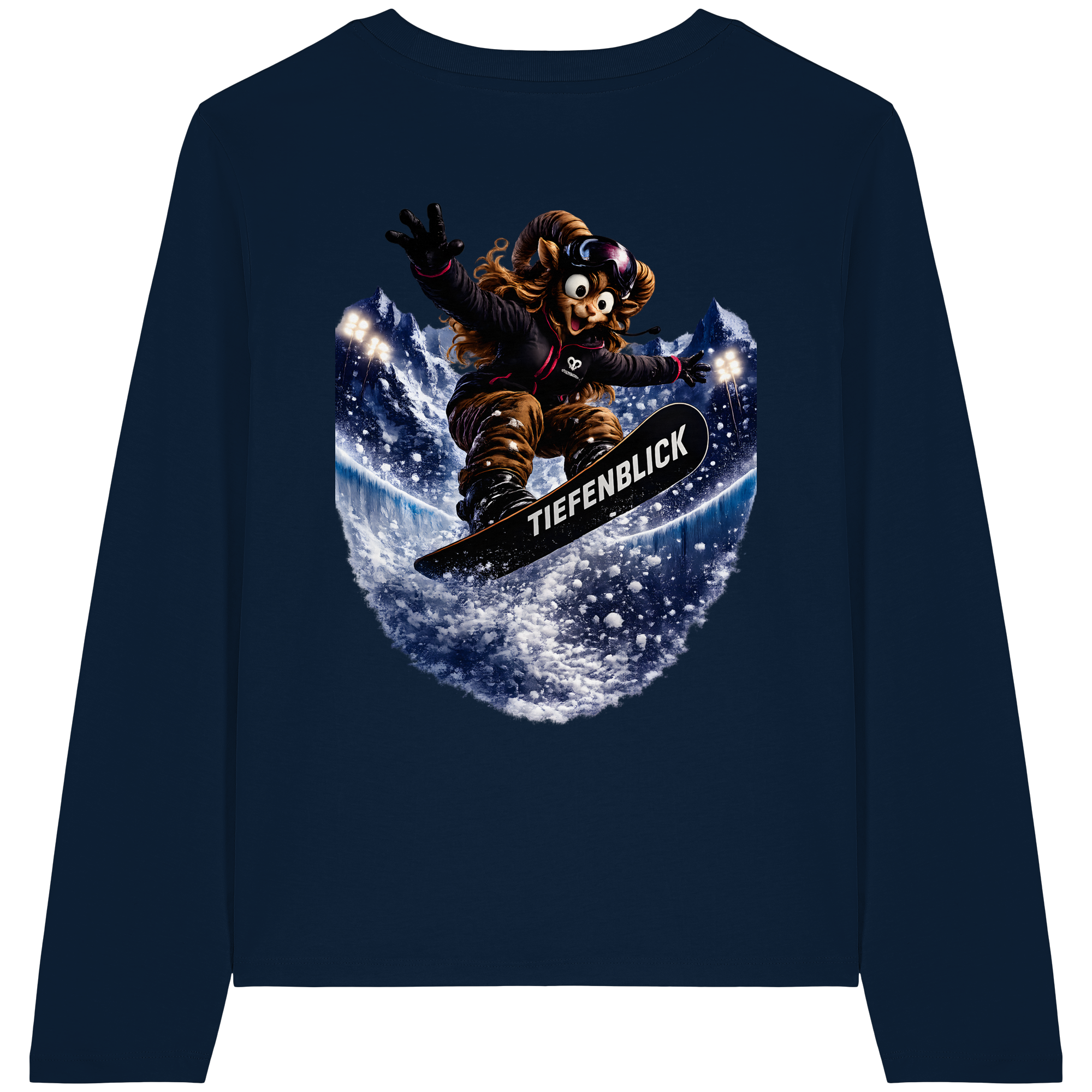Tiefenblick Snowboarden Halfpipe - Womens Organic Longsleeve T-Shirt
