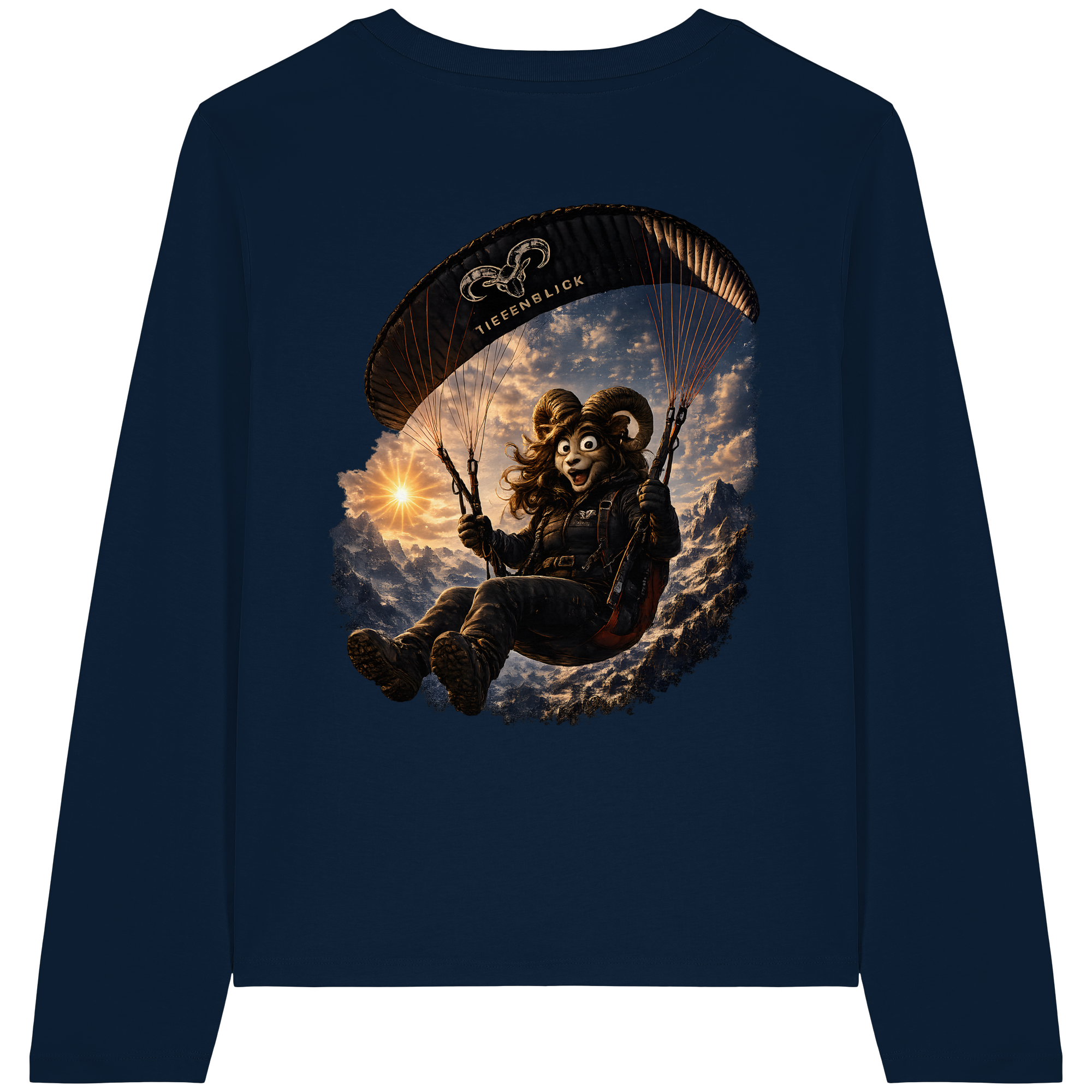 Tiefenblick Paraglider  - Womens Organic Longsleeve T-Shirt