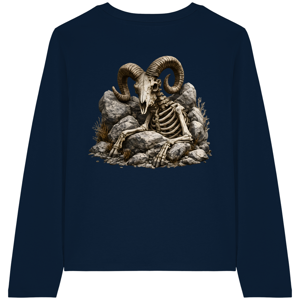 Tiefenblick Skelett Fun - Womens Organic Longsleeve T-Shirt