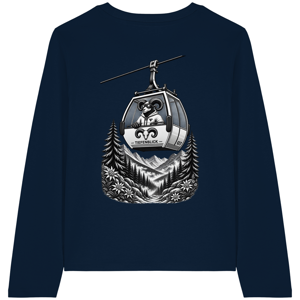 Tiefenblick Gondel Fun  - Womens Organic Longsleeve T-Shirt