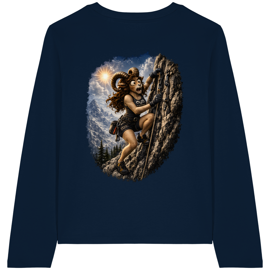 Tiefenblick Klettern - Womens Organic Longsleeve T-Shirt