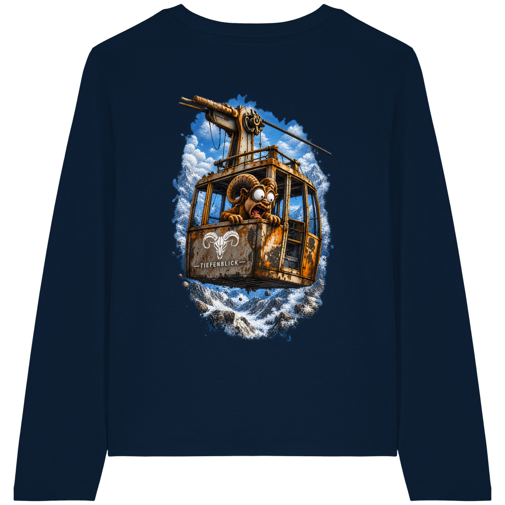 Tiefenblick Adrenalin Gondel Fun - Womens Organic Longsleeve T-Shirt