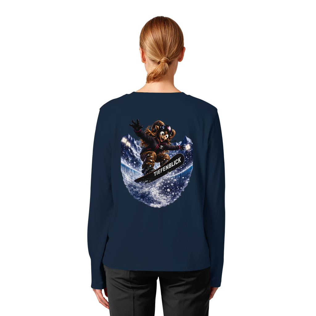 Tiefenblick Snowboarden Halfpipe - Womens Organic Longsleeve T-Shirt