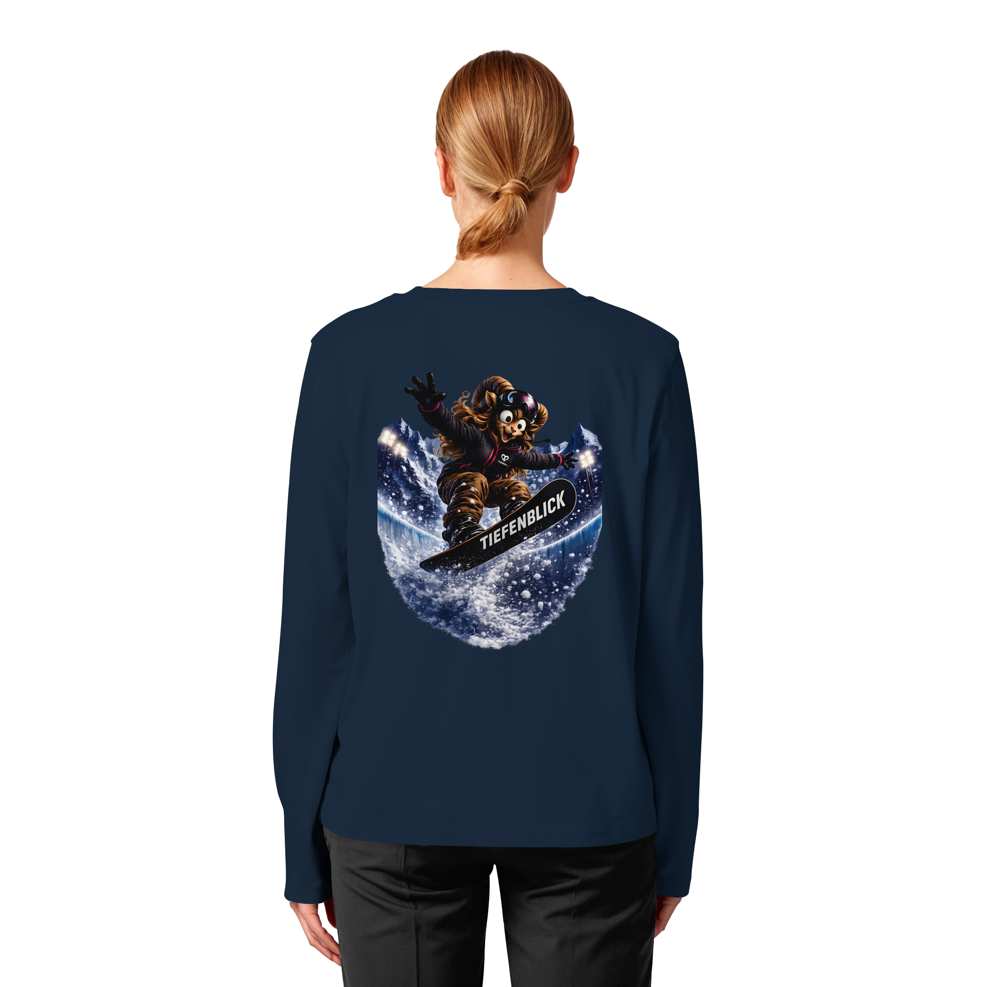 Tiefenblick Snowboarden Halfpipe - Womens Organic Longsleeve T-Shirt