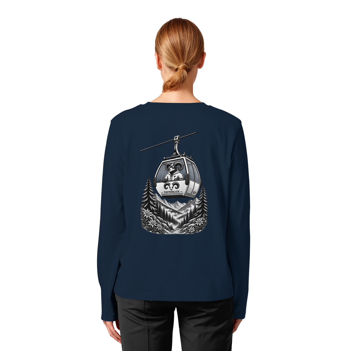 Tiefenblick Gondel Fun  - Womens Organic Longsleeve T-Shirt