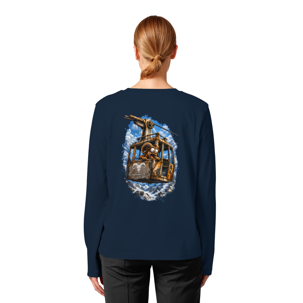 Tiefenblick Adrenalin Gondel Fun - Womens Organic Longsleeve T-Shirt