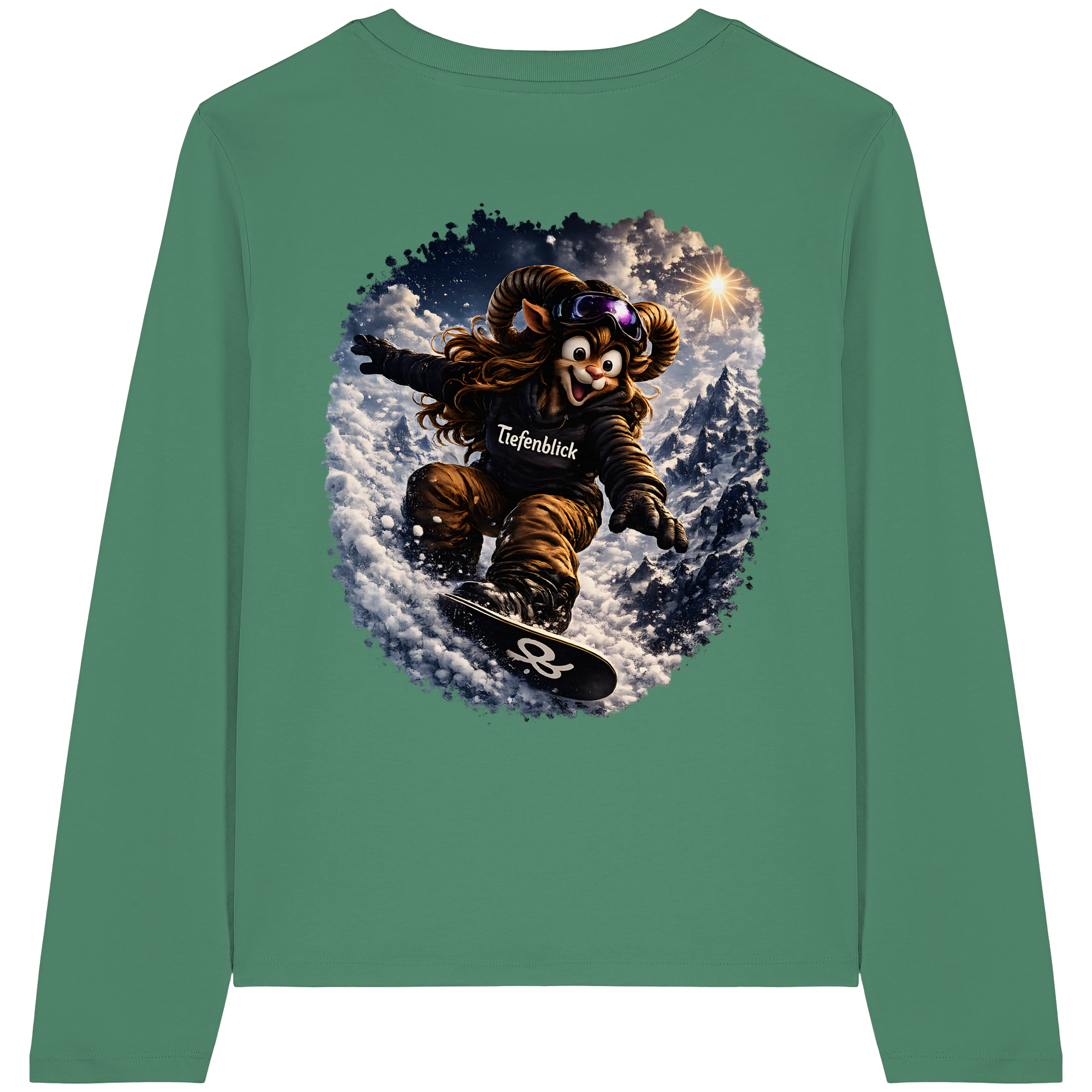 Tiefenblick Snowboarden  - Womens Organic Longsleeve T-Shirt