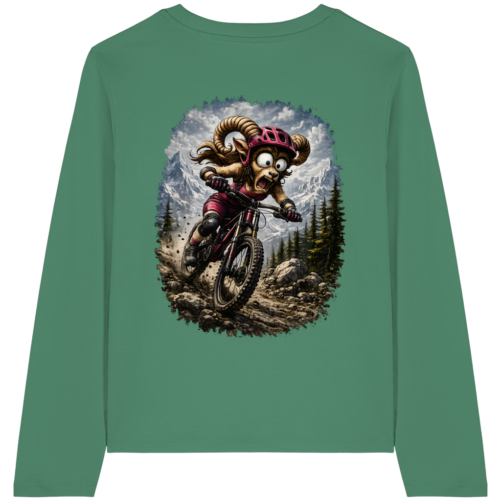 Tiefenblick Downhill - Womens Organic Longsleeve T-Shirt