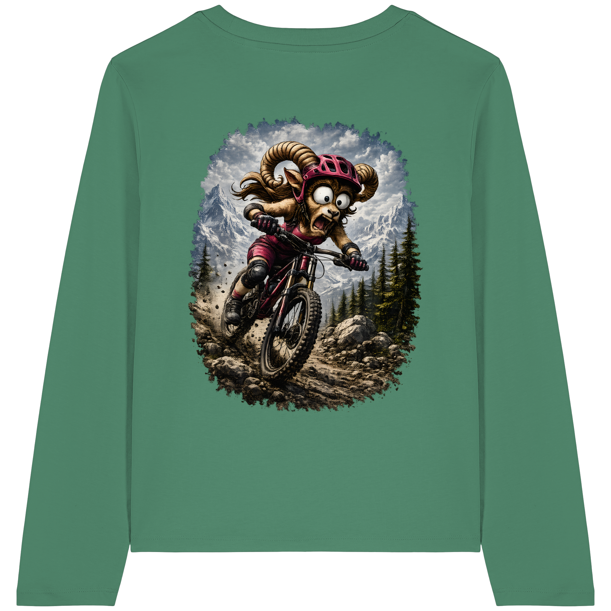 Tiefenblick Downhill - Womens Organic Longsleeve T-Shirt