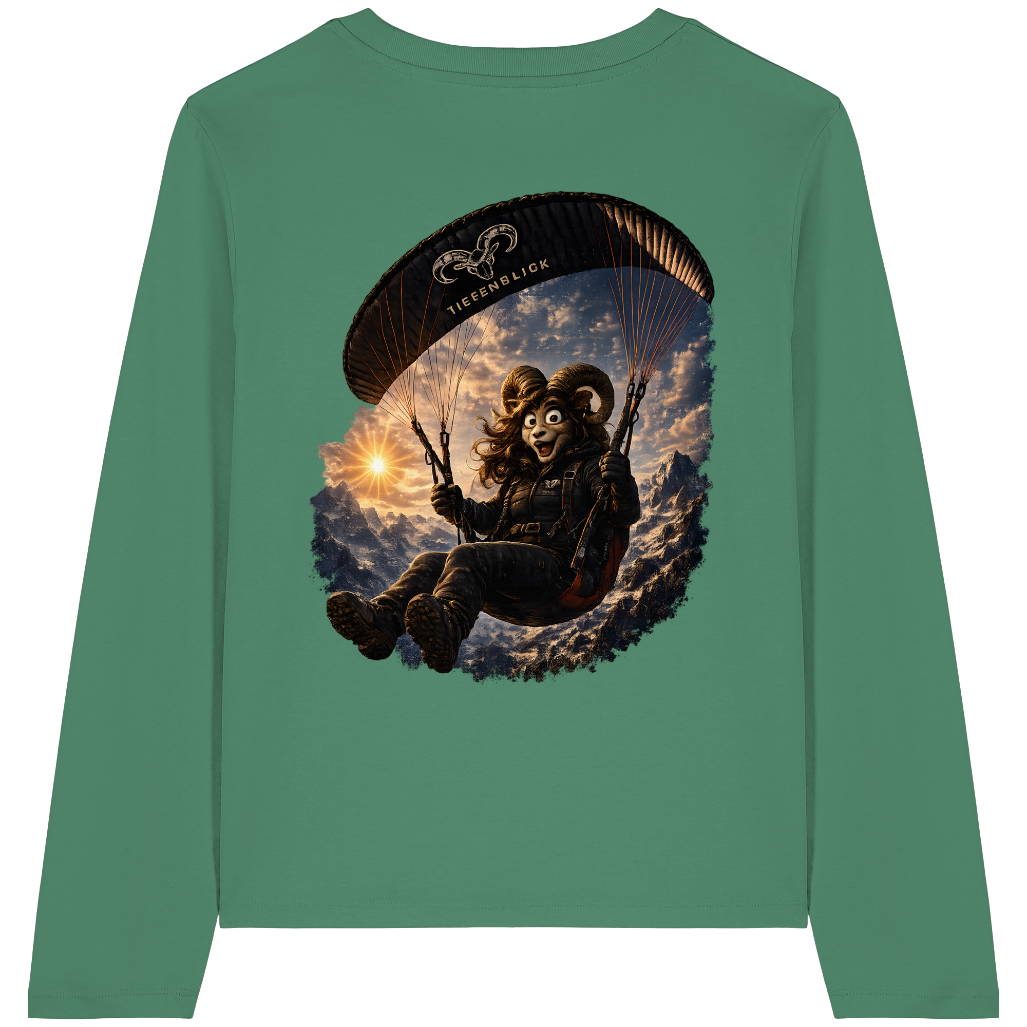 Tiefenblick Paraglider  - Womens Organic Longsleeve T-Shirt