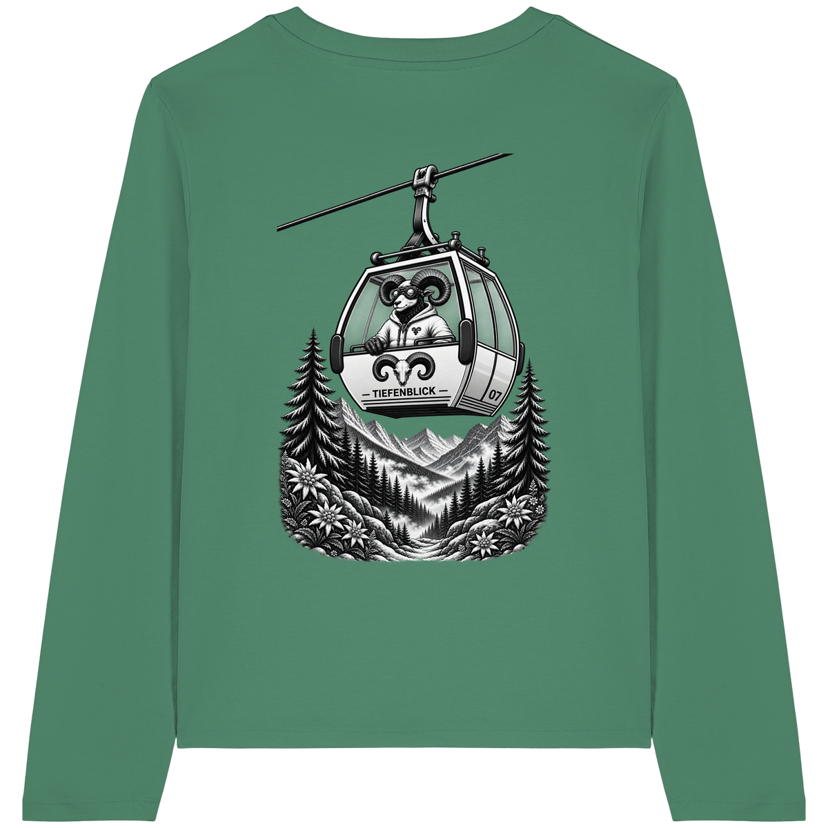 Tiefenblick Gondel Fun  - Womens Organic Longsleeve T-Shirt