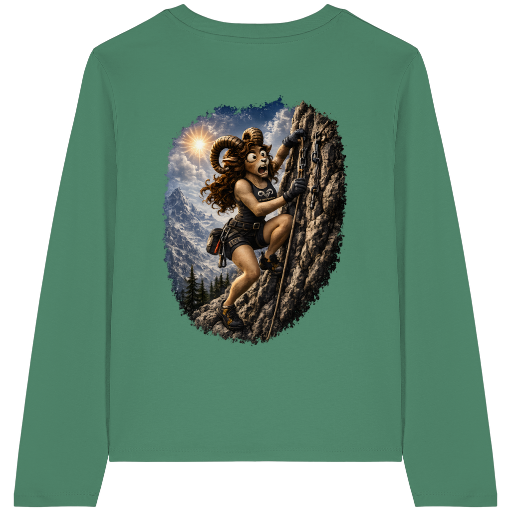 Tiefenblick Klettern - Womens Organic Longsleeve T-Shirt