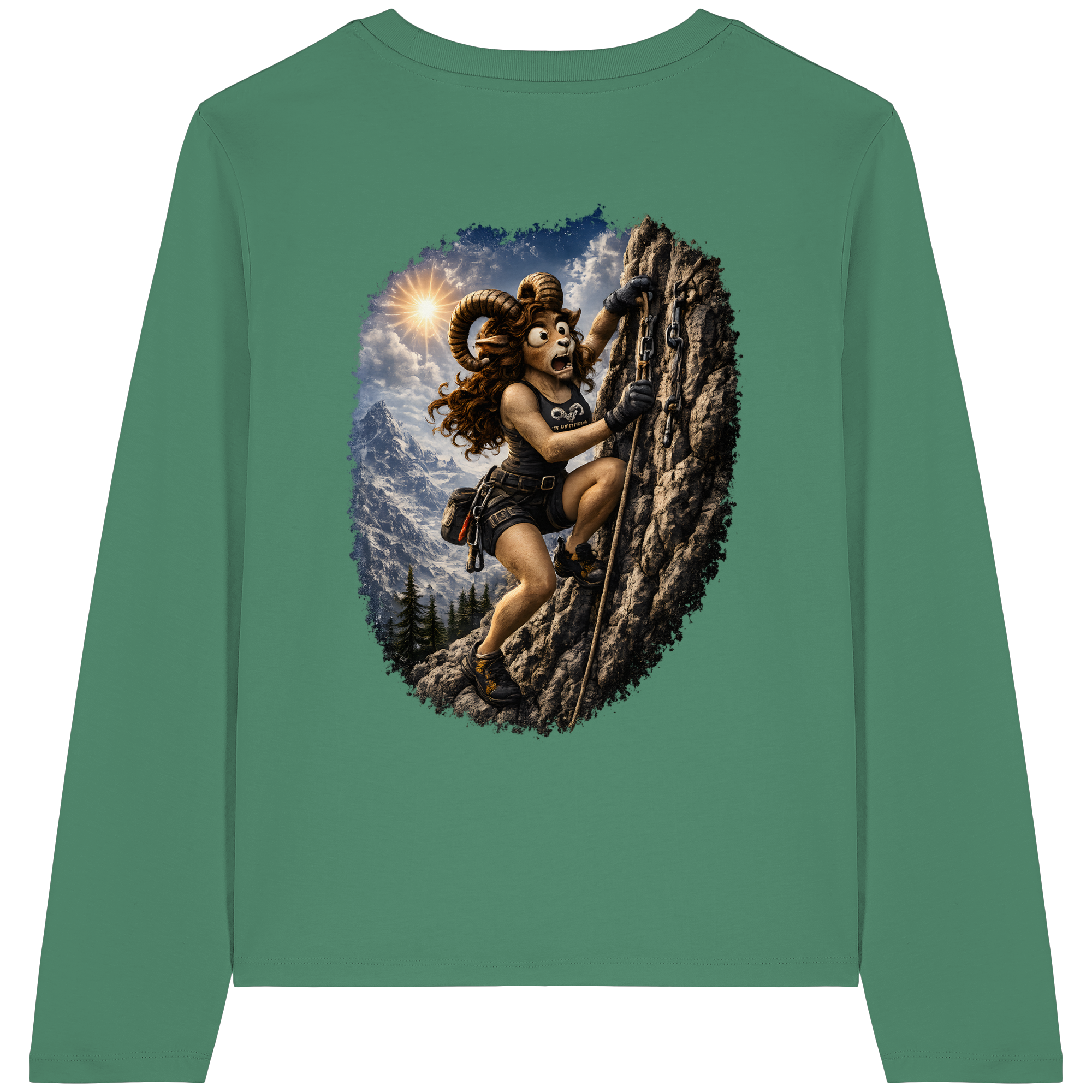 Tiefenblick Klettern - Womens Organic Longsleeve T-Shirt