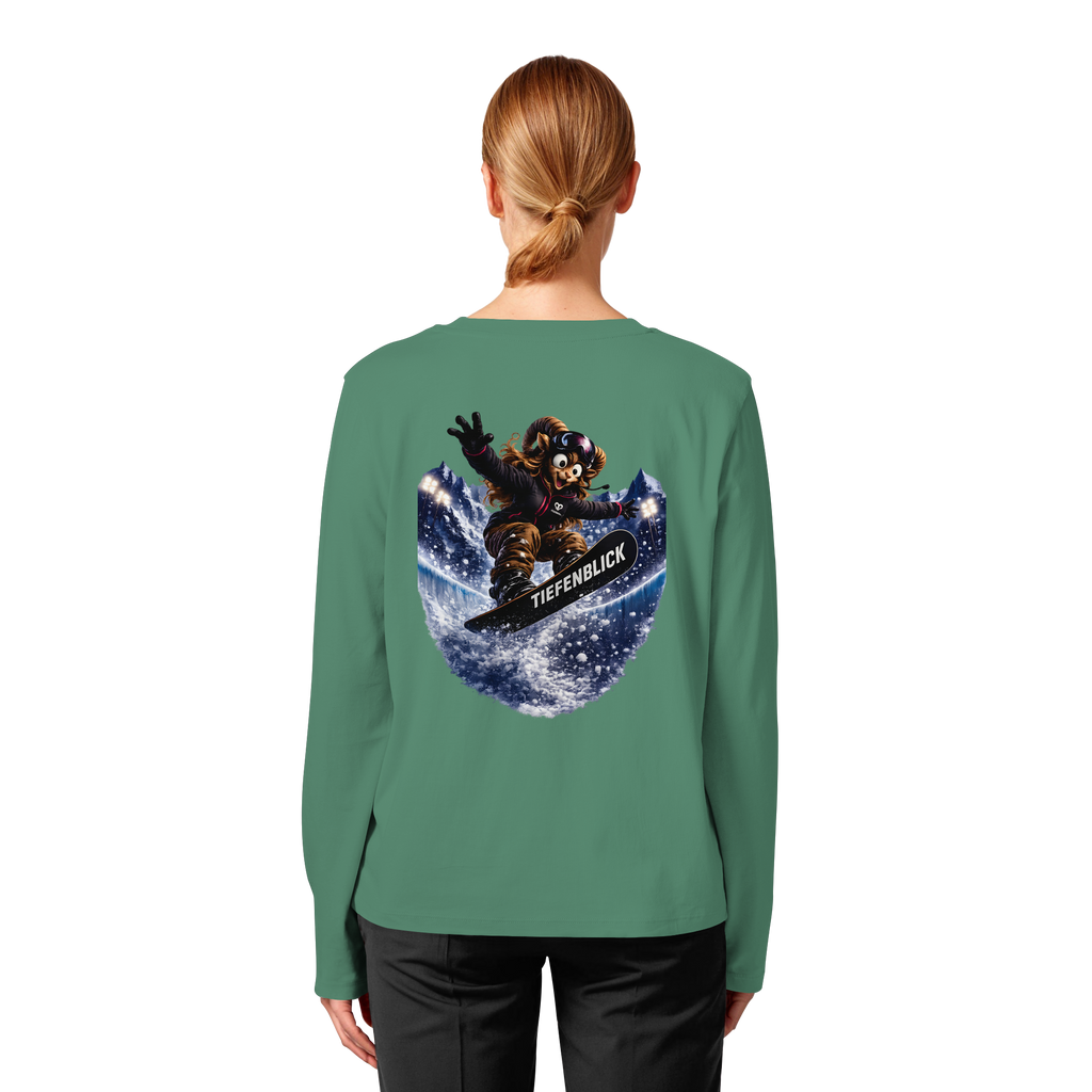 Tiefenblick Snowboarden Halfpipe - Womens Organic Longsleeve T-Shirt