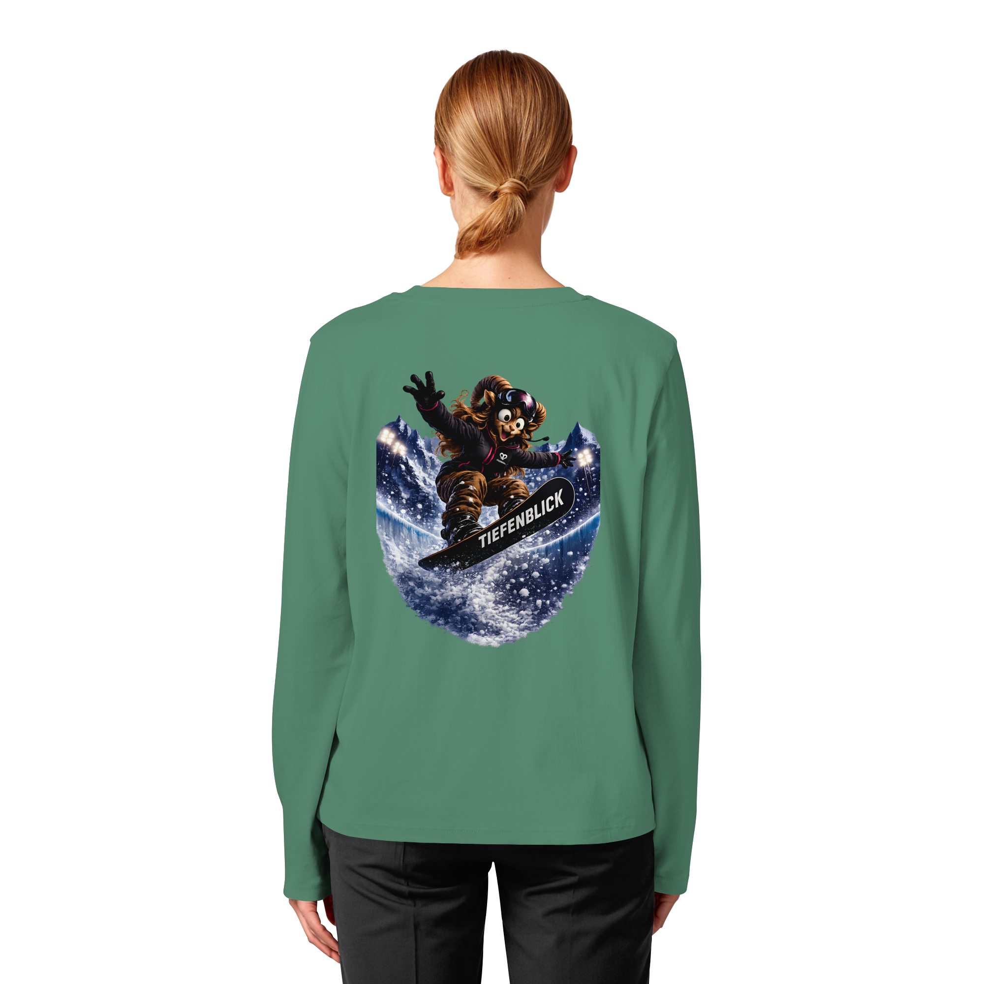 Tiefenblick Snowboarden Halfpipe - Womens Organic Longsleeve T-Shirt