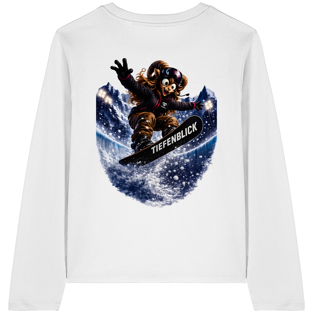 Tiefenblick Snowboarden Halfpipe - Womens Organic Longsleeve T-Shirt