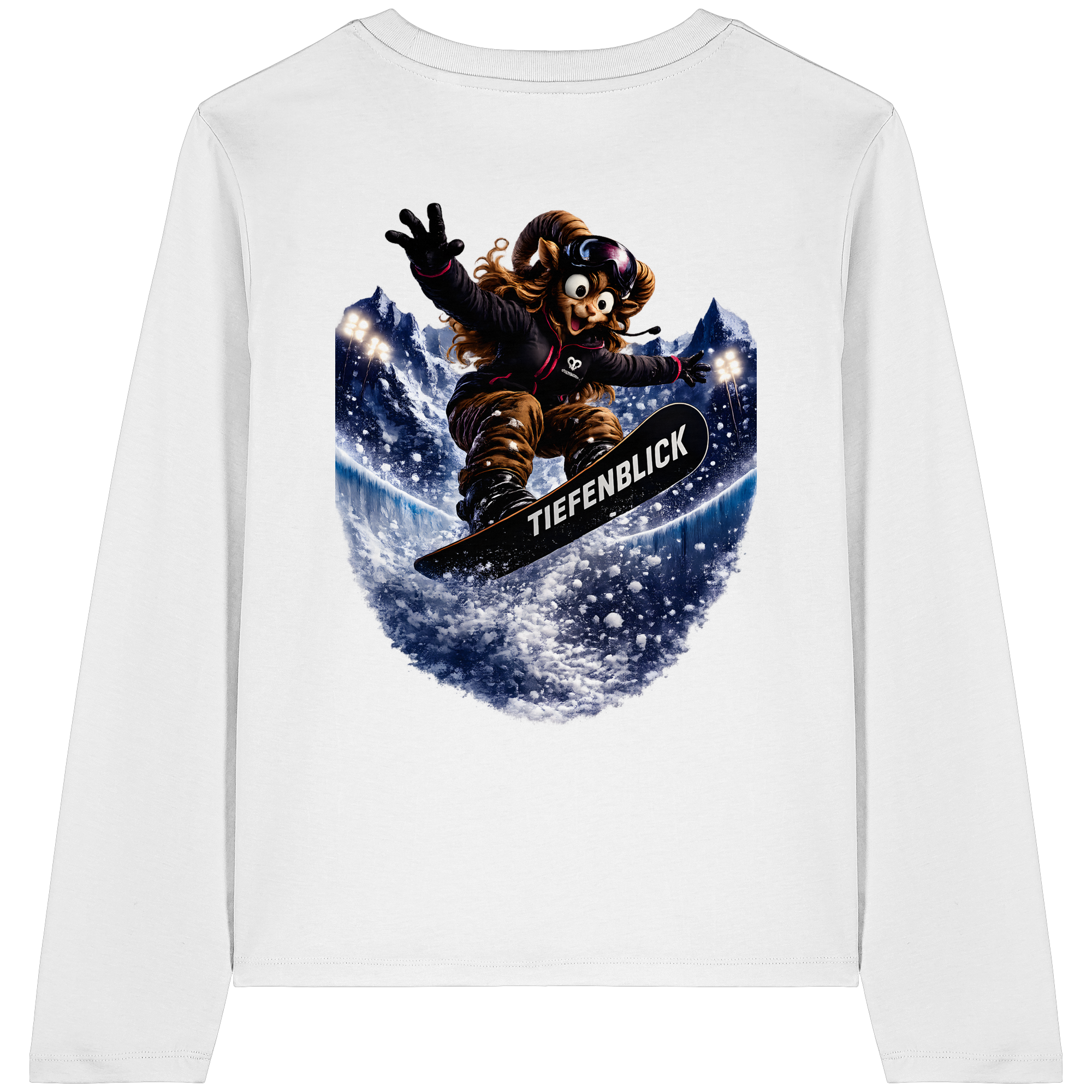 Tiefenblick Snowboarden Halfpipe - Womens Organic Longsleeve T-Shirt
