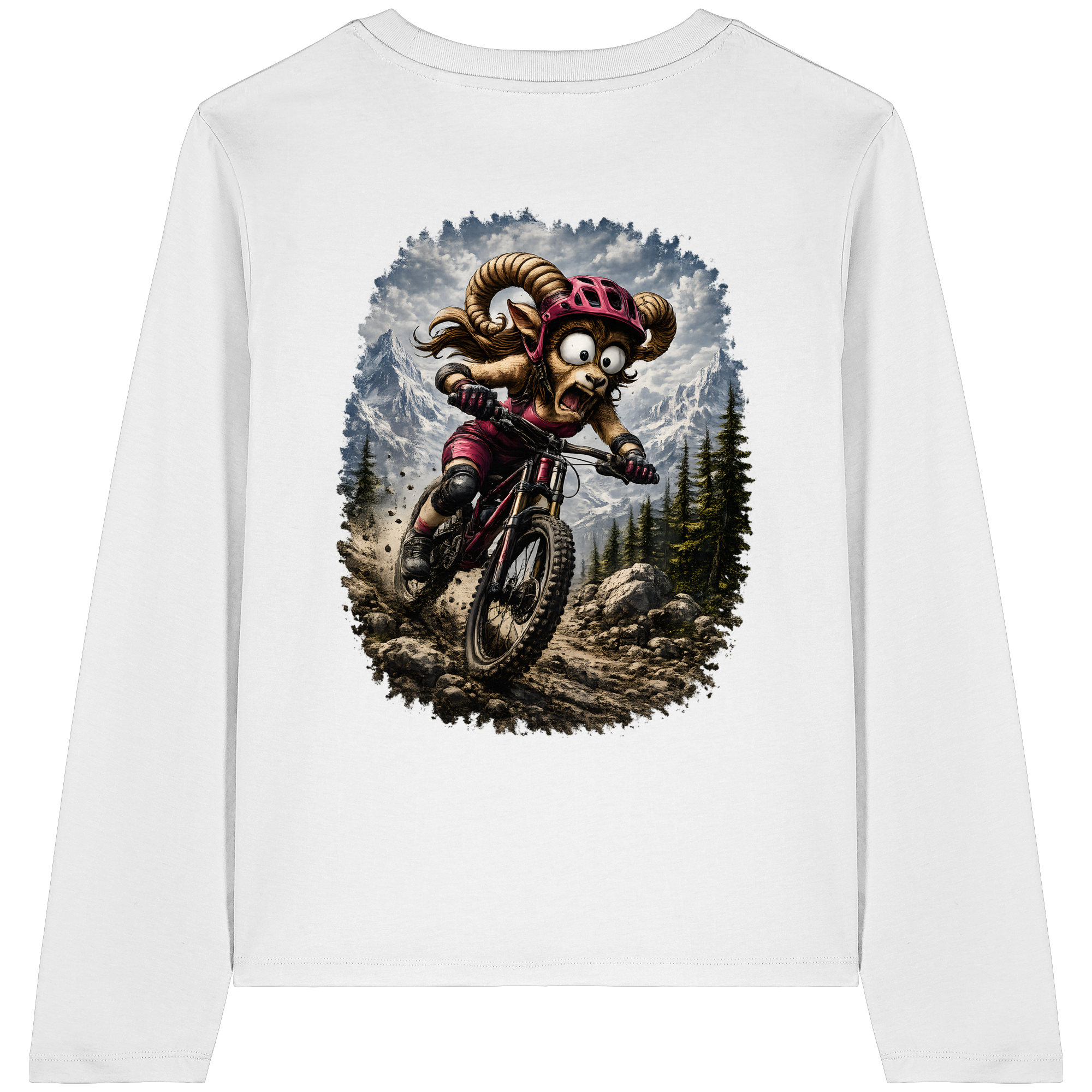 Tiefenblick Downhill - Womens Organic Longsleeve T-Shirt