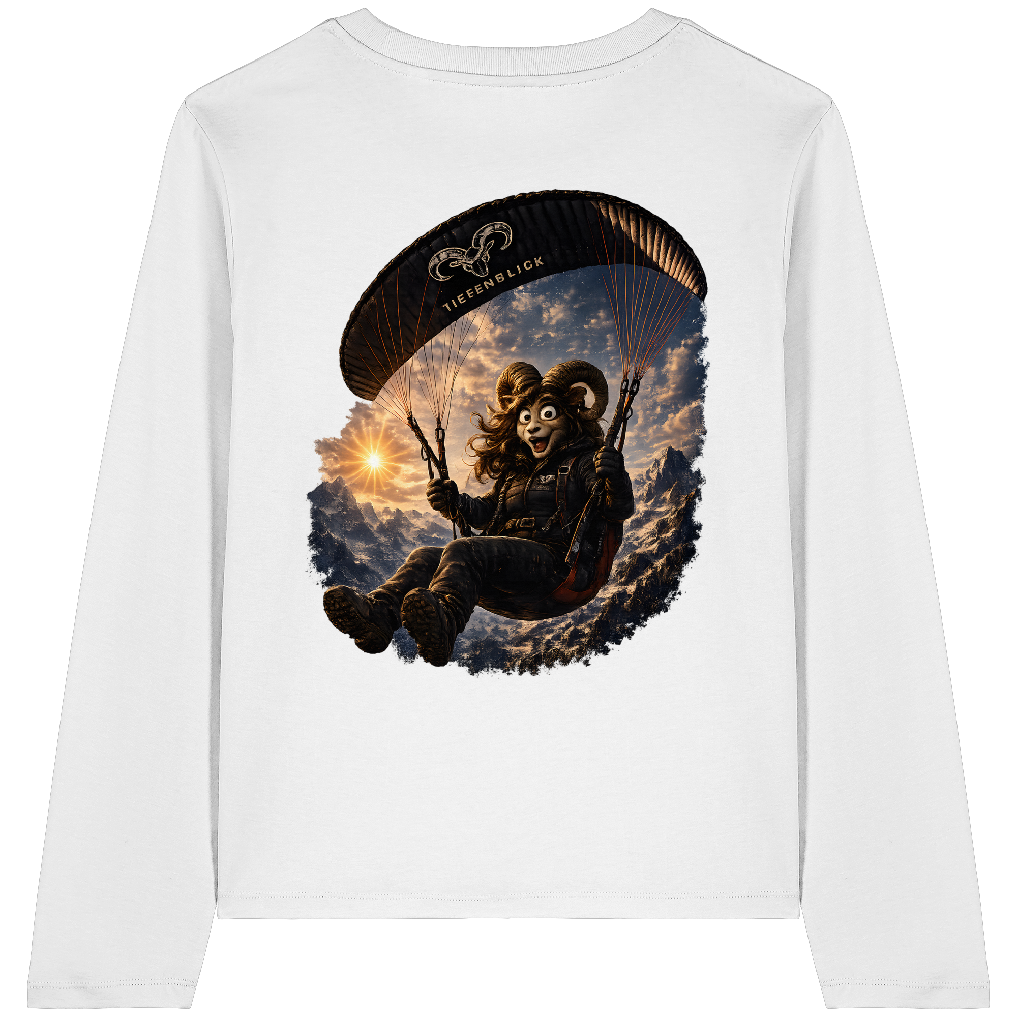 Tiefenblick Paraglider  - Womens Organic Longsleeve T-Shirt