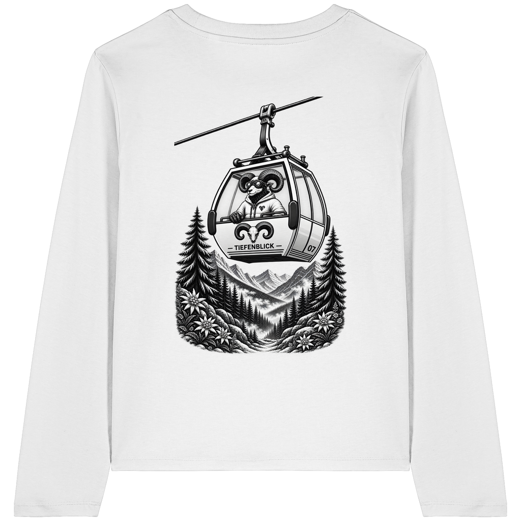 Tiefenblick Gondel Fun  - Womens Organic Longsleeve T-Shirt