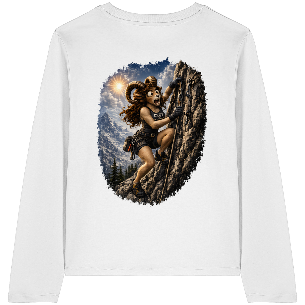 Tiefenblick Klettern - Womens Organic Longsleeve T-Shirt