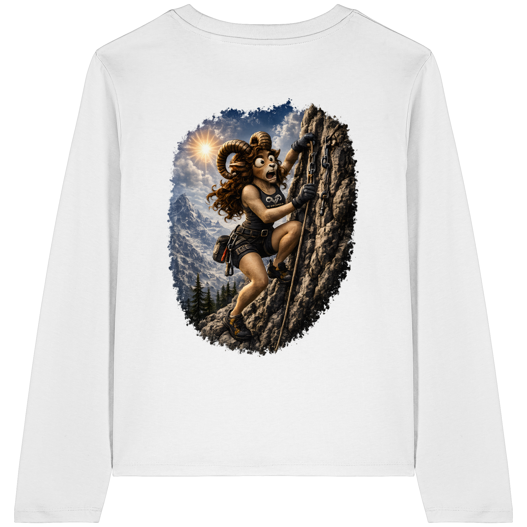 Tiefenblick Klettern - Womens Organic Longsleeve T-Shirt