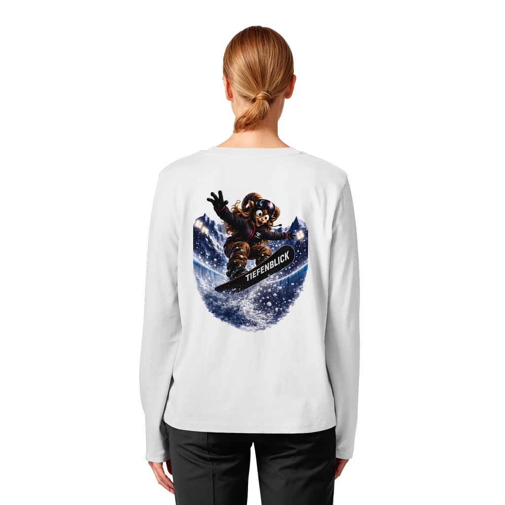 Tiefenblick Snowboarden Halfpipe - Womens Organic Longsleeve T-Shirt