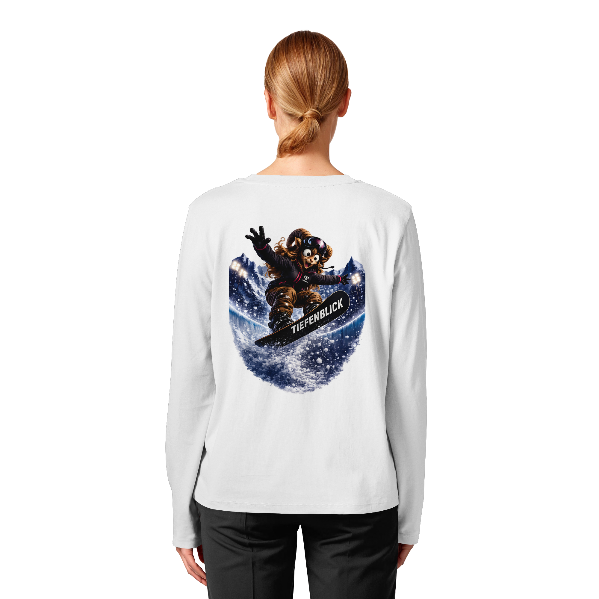 Tiefenblick Snowboarden Halfpipe - Womens Organic Longsleeve T-Shirt