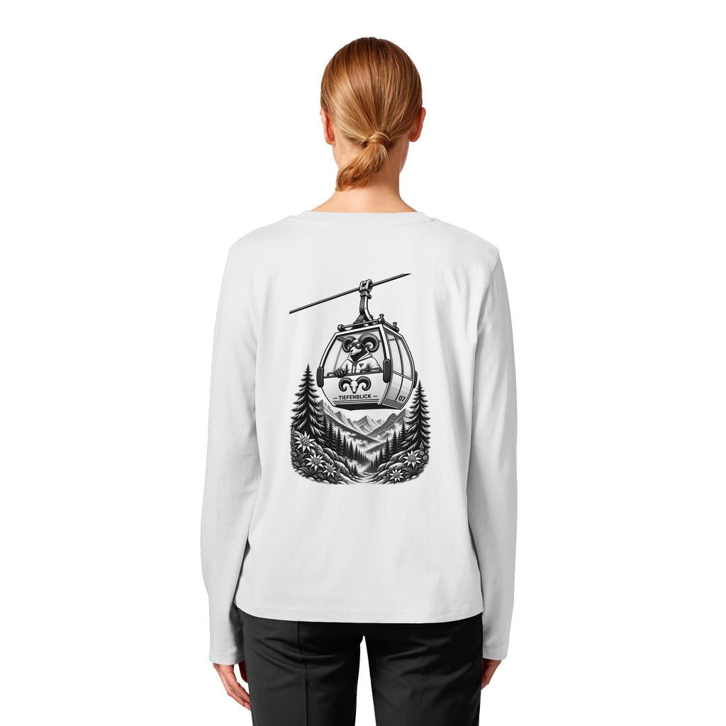 Tiefenblick Gondel Fun  - Womens Organic Longsleeve T-Shirt