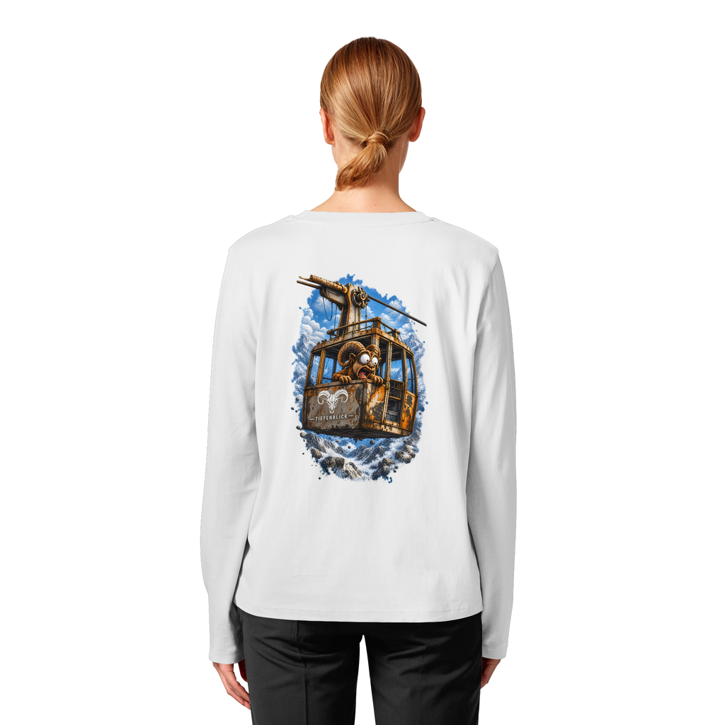 Tiefenblick Adrenalin Gondel Fun - Womens Organic Longsleeve T-Shirt