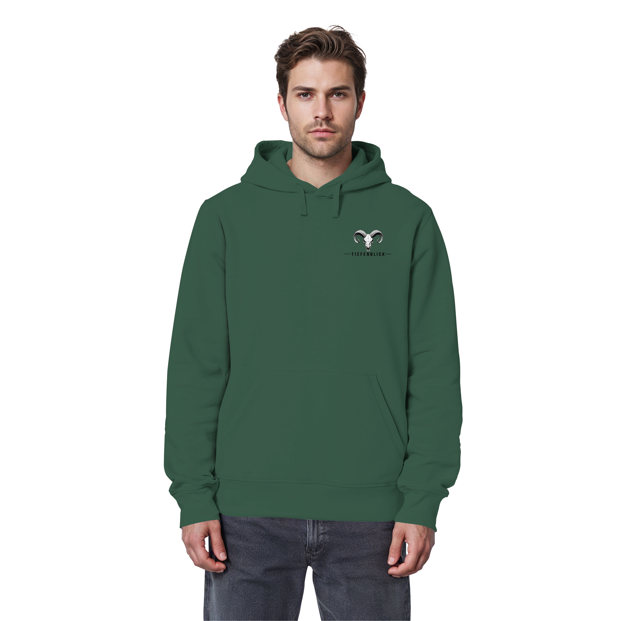 Tiefenblick Wandern Herz - Organic Basic Hoodie