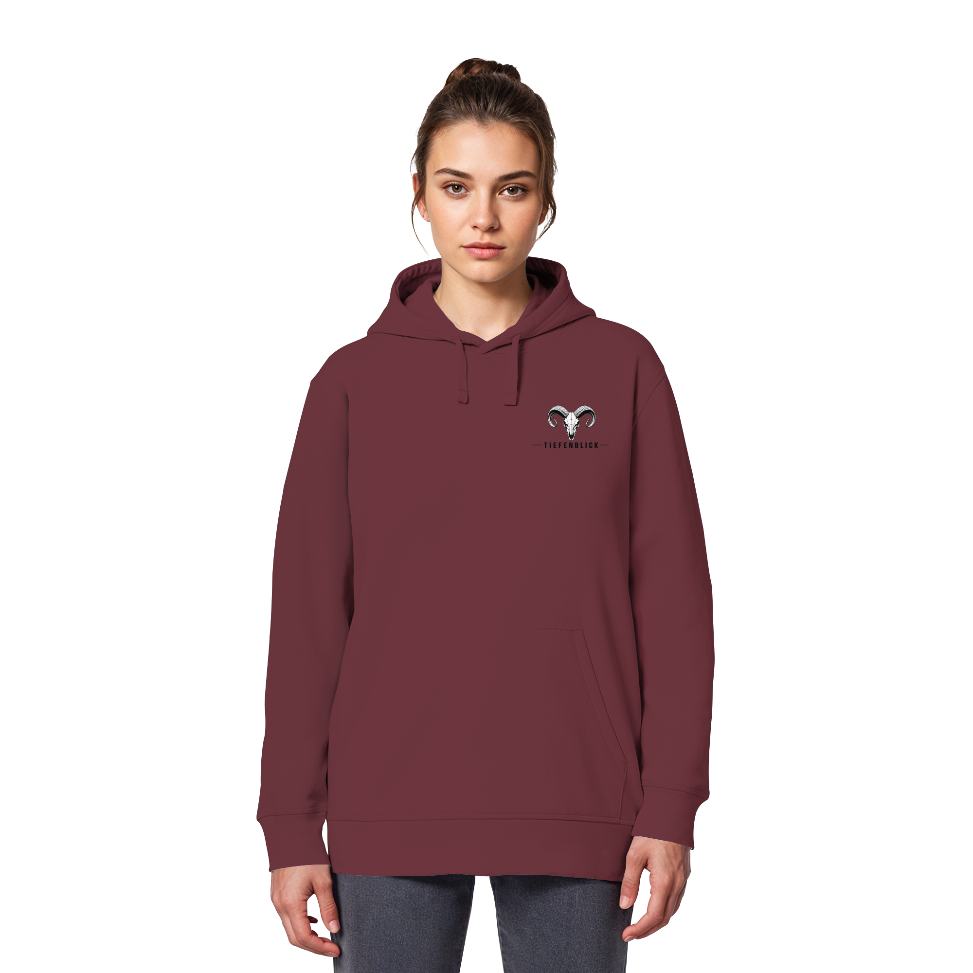 Tiefenblick Wandern Herz - Organic Basic Hoodie