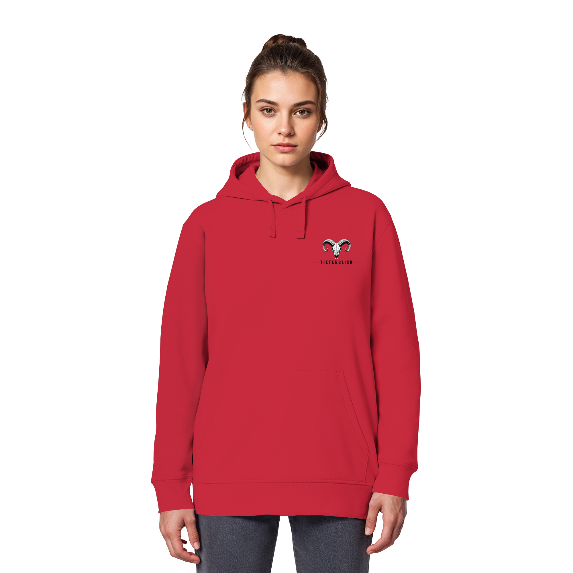 Tiefenblick Wandern Herz - Organic Basic Hoodie