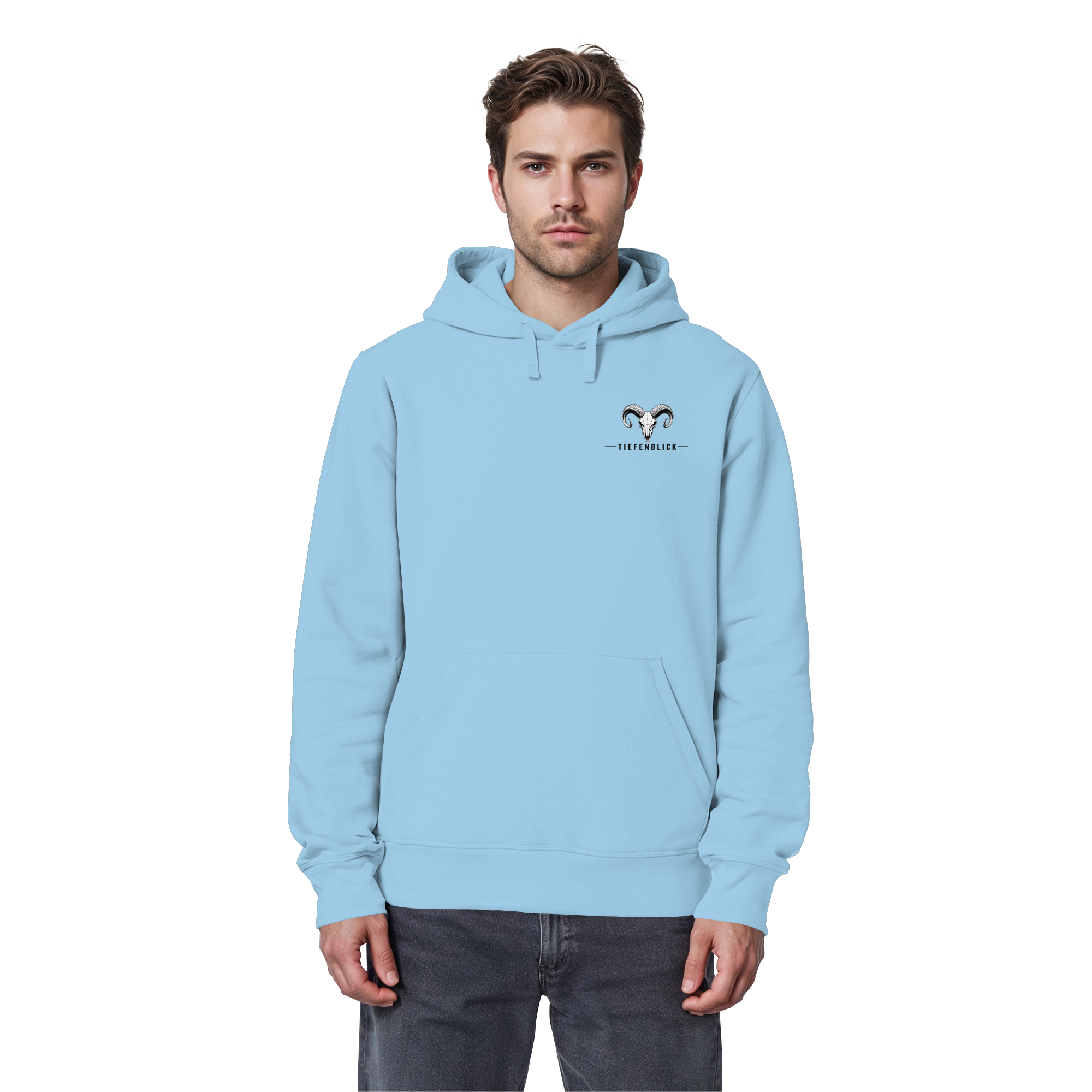 Tiefenblick Wandern Herz - Organic Basic Hoodie