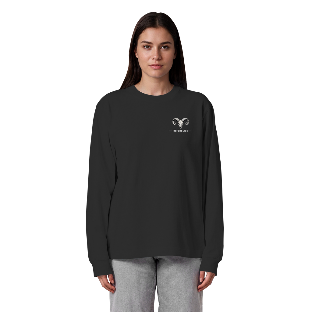 Tiefenblick Urlaub Fun  - Organic Heavy Oversized Longsleeve T-Shirt