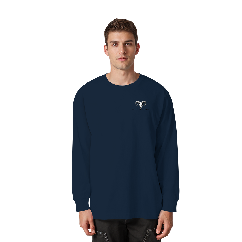 Tiefenblick Downhill - Organic Heavy Oversized Longsleeve T-Shirt