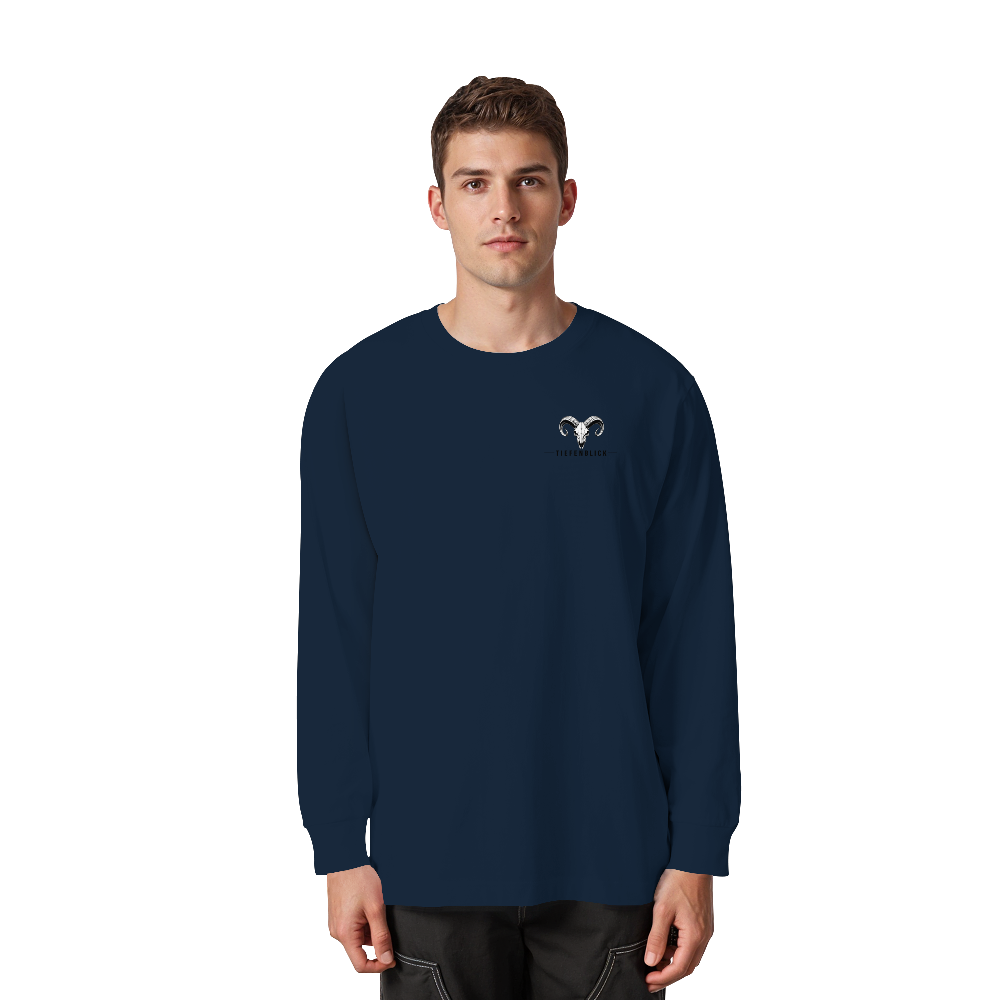 Tiefenblick Downhill - Organic Heavy Oversized Longsleeve T-Shirt