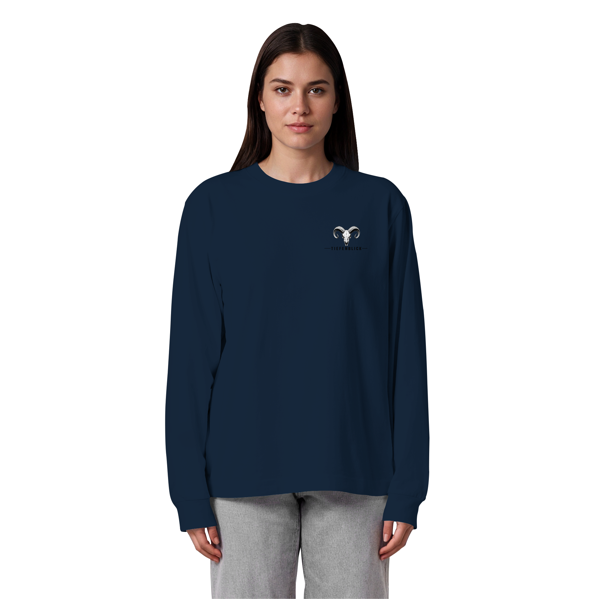 Tiefenblick Downhill - Organic Heavy Oversized Longsleeve T-Shirt