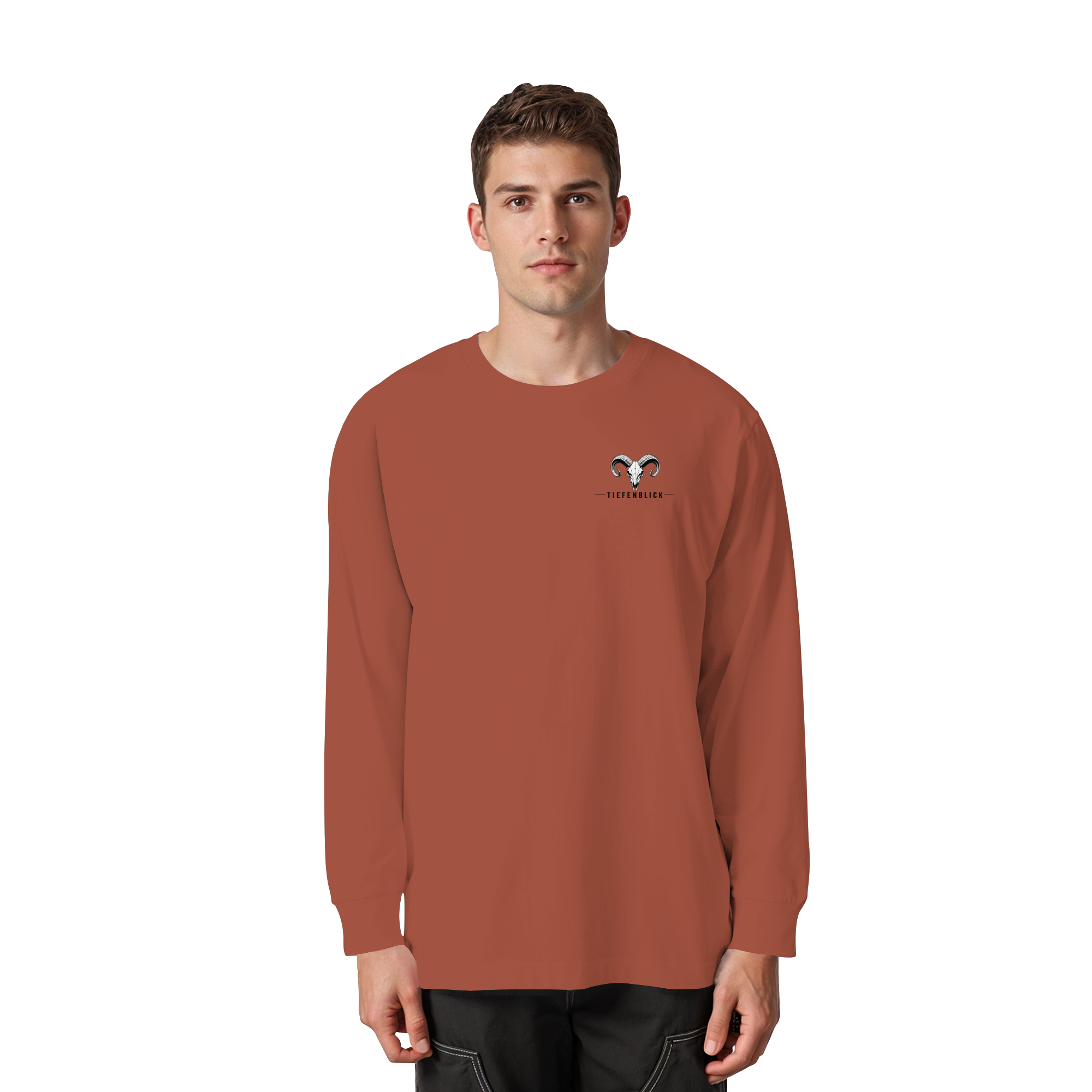 Tiefenblick Klettern - Organic Heavy Oversized Longsleeve T-Shirt