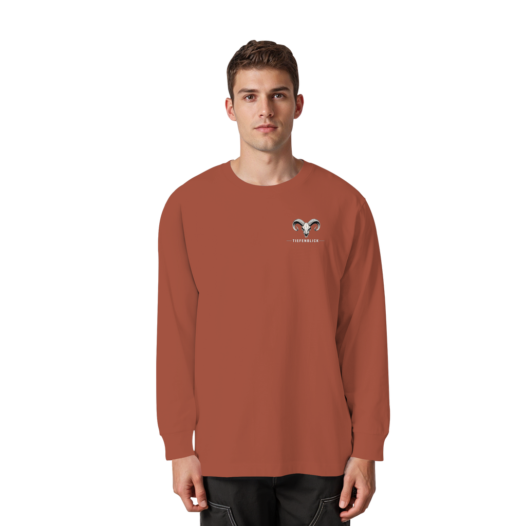 Tiefenblick Urlaub Fun  - Organic Heavy Oversized Longsleeve T-Shirt
