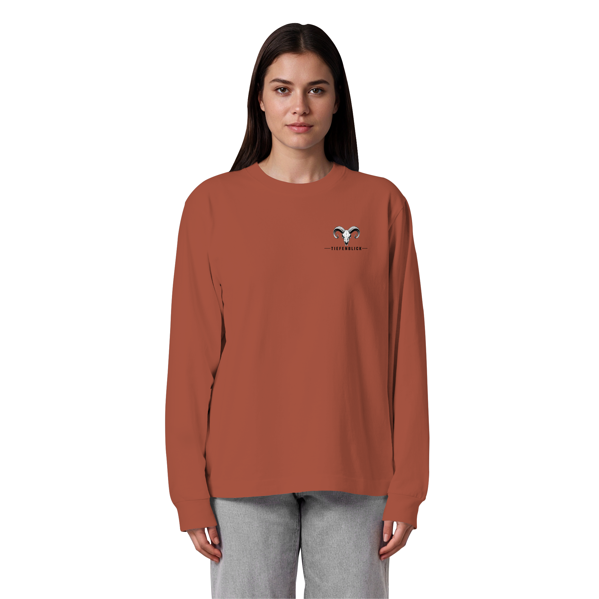 Tiefenblick Klettern - Organic Heavy Oversized Longsleeve T-Shirt