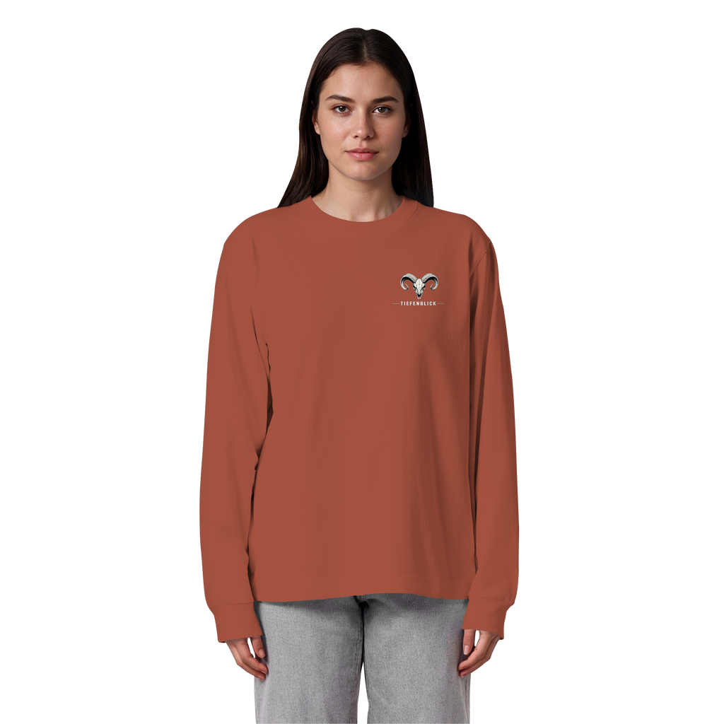 Tiefenblick Urlaub Fun  - Organic Heavy Oversized Longsleeve T-Shirt