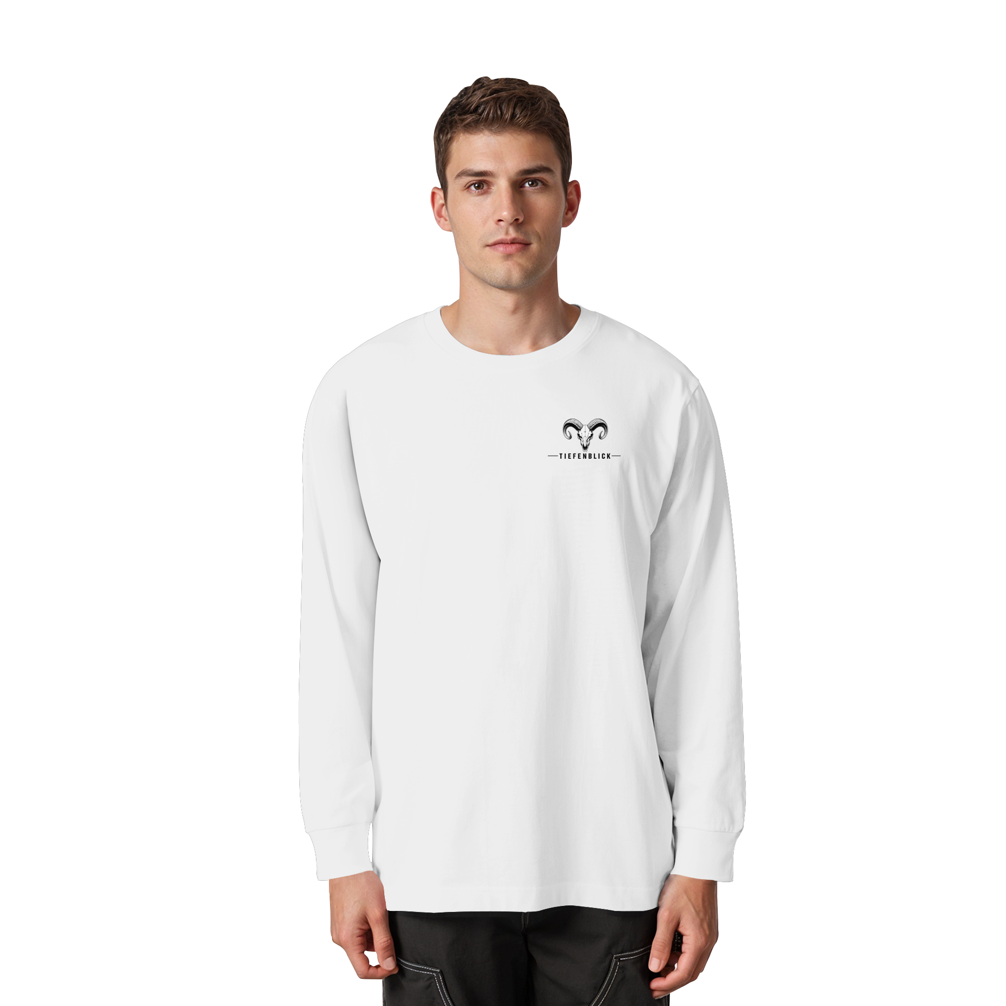 Tiefenblick Downhill - Organic Heavy Oversized Longsleeve T-Shirt