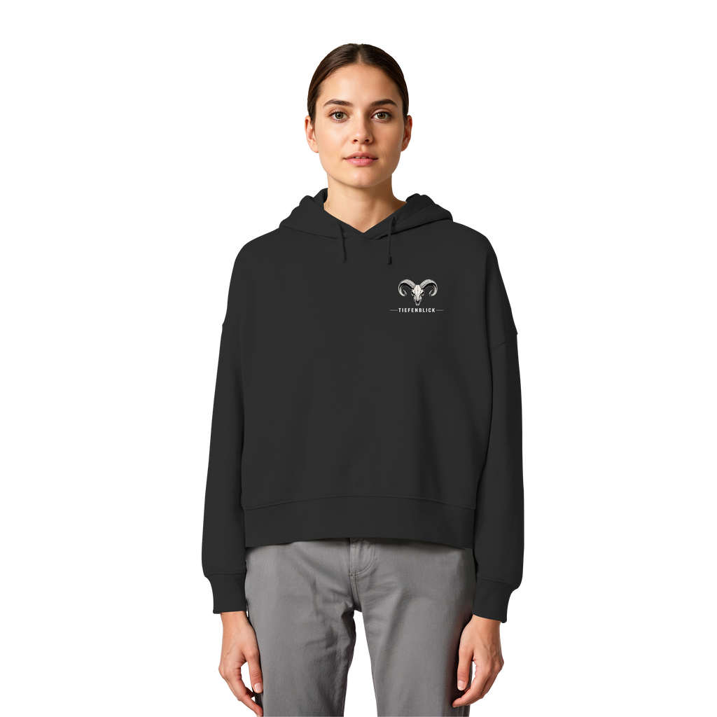 Tiefenblick Skelett Fun - Womens Organic Boxcut Hoodie