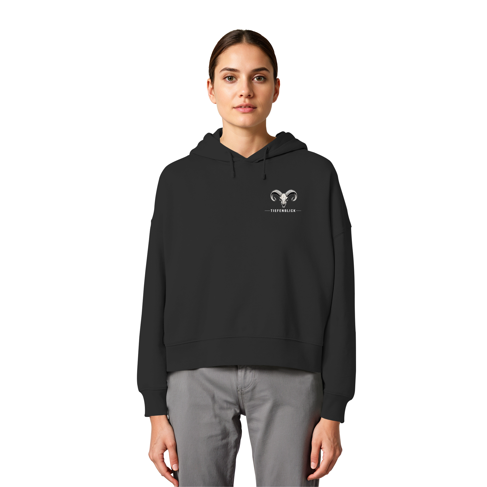 Tiefenblick Skelett Fun - Womens Organic Boxcut Hoodie