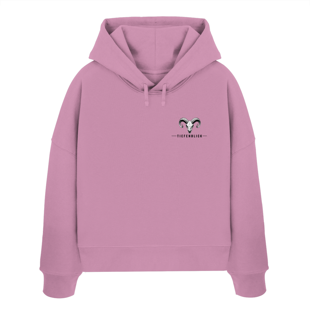 Tiefenblick Wandern Herz - Womens Organic Boxcut Hoodie