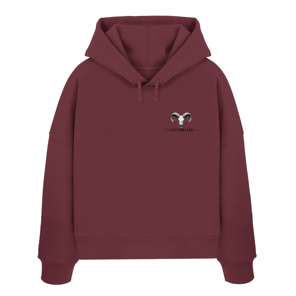 Tiefenblick Wandern Herz - Womens Organic Boxcut Hoodie
