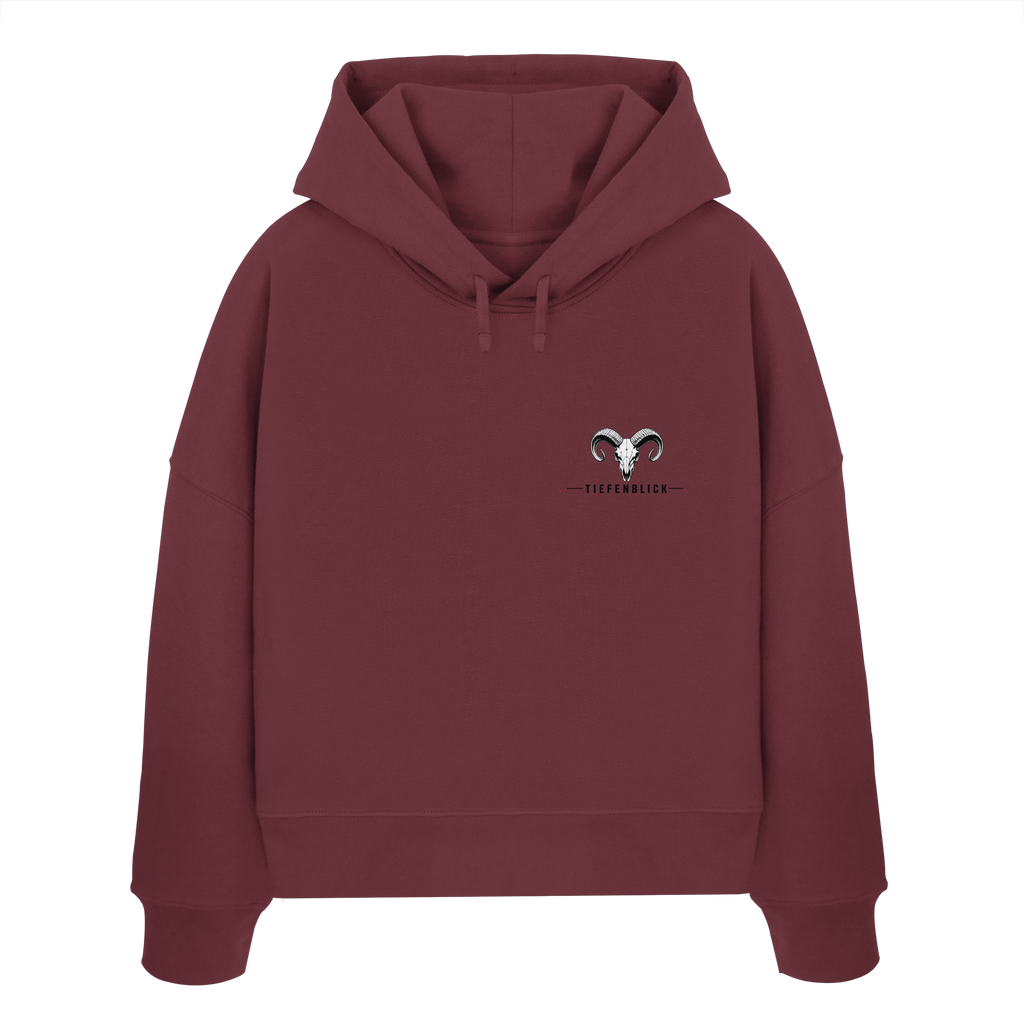 Tiefenblick Tiefe Fun  - Womens Organic Boxcut Hoodie